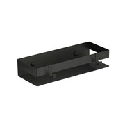 LEMARK Shelf Line Полка для душа прямая 300 мм из нержавеющей стали с крючками, черный