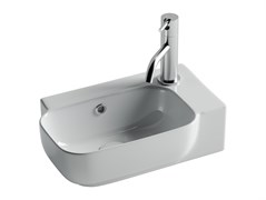 CERAMICA NOVA Element Рукомойник подвесной прямоугольный 403*249*140, с отверстием под смеситель (чаша слева, отверстие под смеситель справа), цвет белый