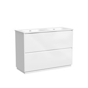 SANCOS Libra Floor Тумба под раковину  напольная, 1190х450х840, c двумя ящиками оснащенными доводчиками, белый глянец , арт. LB120F-1W LB120F-2W