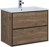 AQUANET Тумба под раковину подвесная Милан 85 дуб рустикальный AQUANET-339968