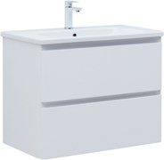 AQUANET Тумба под раковину подвесная Эмбер 80 белый матовый AQUANET-330467