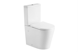 AQUATEK Oberon Унитаз-компакт напольный безободковый с бачком 600*380*810 мм, смыв ТОРНАДО, горизонтальный выпуск, тонкое сиденье с механизмом плавного закрывания, крепеж AQ1273ST-00