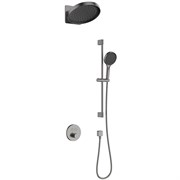 AQUAme Набор для комплектации душа с термостатом, Gun metal AQM8403GM