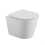BELBAGNO Flay-R Унитаз подвесной безободковый с сиденьем дюропласт soft close, белый BB053CHR/SC