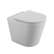 BELBAGNO Flay-R Унитаз приставной безободковый с сиденьем дюропласт soft close, белый BB1003CBR/SC