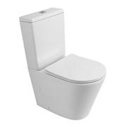 BELBAGNO Flay-R Чаша унитаза безободкового с сиденьем дюропласт soft close P-trap, белый BB2149CPR/SC