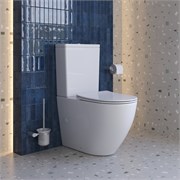 BELBAGNO Sfera-R Чаша унитаза безободкового со смывом "Торнадо" с сиденьем дюропласт soft close, P-trap, белый BB2141CP-TOR/SC