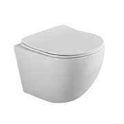 BELBAGNO Uno Унитаз подвесной безободковый с сиденьем дюропласт soft close, белый BB7306CHR/SC