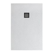 BELBAGNO Uno Поддон прямоугольный из искусственного мрамора в комплекте с сифоном с чёрной матовой декоративной накладкой, размер 120x90 см TRAY-MR-UNO-AH-120/90-35-W-NO