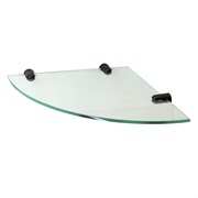 WASSERKRAFT K-533BLACK Полка стеклянная угловая, черный WASSERKRAFT 533B