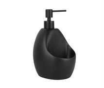 WASSERKRAFT K-8099BLACK Дозатор с емкостью для губки, черный WASSERKRAFT 8099BLACK