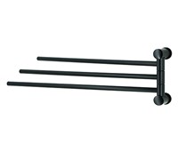 WASSERKRAFT K-1033BLACK Держатель полотенец тройной, черный WASSERKRAFT 1033B