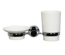 WASSERKRAFT K-28226 Держатель стакана и мыльницы, хром WASSERKRAFT 28226