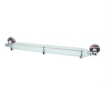 WASSERKRAFT Regen K-6944 Полка стеклянная с бортиком, хром WASSERKRAFT 6944