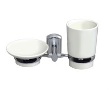 WASSERKRAFT K-28126 Держатель стакана и мыльницы, хром WASSERKRAFT 28126