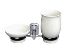 WASSERKRAFT K-24126 Держатель стакана и мыльницы, хром WASSERKRAFT 24126
