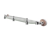 WASSERKRAFT Nau K-7744 Полка стеклянная с бортиком, хром WASSERKRAFT 7744