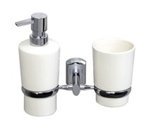 WASSERKRAFT K-28189 Держатель стакана и дозатора, хром WASSERKRAFT 28189