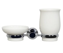 WASSERKRAFT K-24226 Держатель стакана и мыльницы, хром WASSERKRAFT 24226