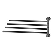 WASSERKRAFT K-1034POLISHED BLACK Держатель полотенец четверной, черный WASSERKRAFT 1034PB