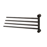 WASSERKRAFT K-1034GUN METAL Держатель полотенец четверной, оружейная сталь WASSERKRAFT 1034GM