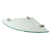 WASSERKRAFT K-533NICKEL Полка  стеклянная угловая, никель WASSERKRAFT 533N