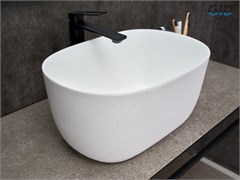 GID Раковина N9302wg 51220 накладная белая матовая / белая графит 45x32x22 GID-51220