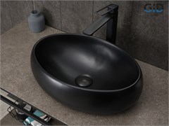 GID Раковина Bm9030b 53372 накладная черная матовая 48x34x15 GID-53372