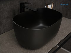 GID Раковина N9302bg 53377 накладная черная графит 45x32x22 GID-53377