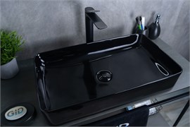 GID Раковина BL9396 53346 накладная черная глянцевая 60x34x11 GID-53346