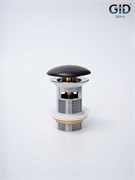 GID Донный клапан  с переливом Blm100-1 74407K черный матовый 7x7x10 GID-74407K