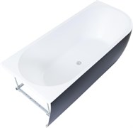 AQUANET Family Ванна акриловая асимметричная левая пристенная размер 180x80 см, цвет черный AQUANET-3805-N-MW-MB