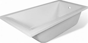 AQUANET Bright Stone Ванны из искусственного камня прямоугольная пристенная размер 180x80 см, цвет белый AQUANET-AQ-00332885