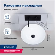 AQUANET Lake Раковина накладная ширина 50 см, черный AQUANET-273672