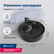 AQUANET Moon Раковина накладная ширина 45 см, белый AQUANET-211285