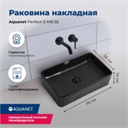 AQUANET Perfect Раковина накладная ширина 55 см, белый AQUANET-273673