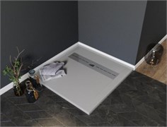 AQUANET Delight Душевой поддон квадратный размер 90x90 см, цвет серый AQUANET-258882