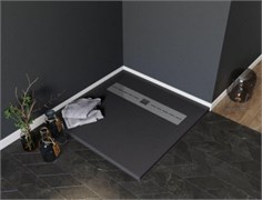 AQUANET Delight Душевой поддон квадратный размер 90x90 см, цвет черный AQUANET-258896