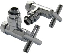 AQUANET Вентиль для полотенцесушителя 3/4" x 1/2"г/ш, угловой крест, отражатель SMT8200SCH0405/2C AQUANET-SMT8200SCH0405/2C