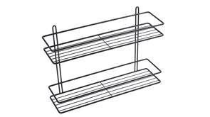 FIXSEN Полка прямая двухэтажная черная (FX-730B-2) FX-730B-2