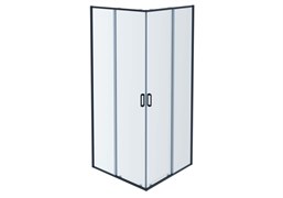 AQUATEK Aria Душевой уголок квадратный, двери раздвижные 1000x1000x2000 профиль оружейная сталь, стекло прозрачное AQ ARI KV 10020GM