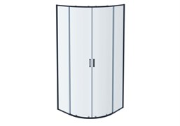 AQUATEK Aria Душевой уголок 1/4 круга, двери раздвижные 900x900x2000, профиль оружейная сталь, стекло прозрачное AQ ARI RO 09020GM