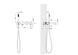 AQUATEK AQ1344BGM ЕВРОПА Смеситель для ванны встроенный (внешняя и скрытая часть), оружейная сталь AQ1344BGM