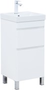 AQUANET Slim Тумба под раковину напольная ширина 40 см, цвет белый AQUANET-346040