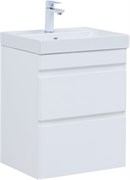 AQUANET Slim Тумба под раковину напольная / подвесная ширина 50 см, цвет белый AQUANET-346046