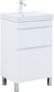 AQUANET Slim Тумба под раковину напольная ширина 50 см, цвет белый AQUANET-346041
