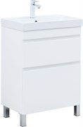 AQUANET Slim Тумба под раковину напольная ширина 60 см, цвет белый AQUANET-346042