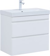 AQUANET Slim Тумба под раковину напольная / подвесная ширина 70 см, цвет белый AQUANET-346048
