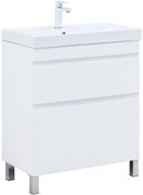 AQUANET Slim Тумба под раковину напольная ширина 70 см, цвет белый AQUANET-346043
