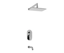 WASSERKRAFT A13031 Встраиваемый комплект для ванны с изливом и верхней душевой насадкой, хром WASSERKRAFT A13031